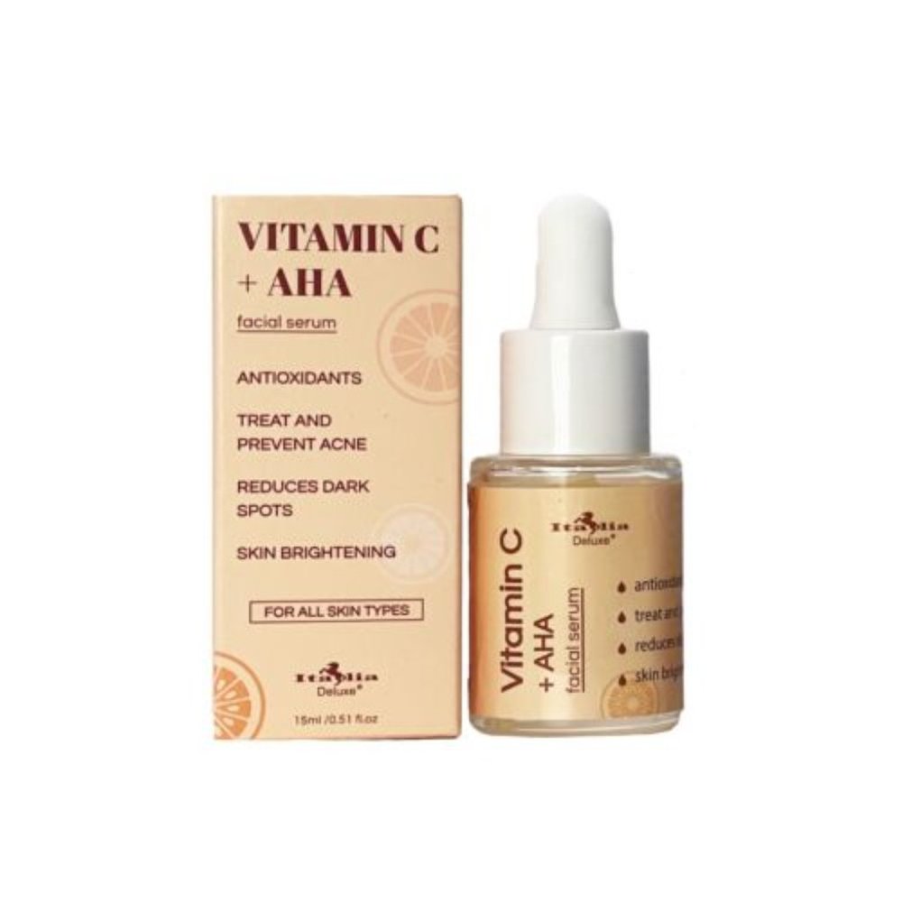 Italia Deluxe "Vitamin C + AHA" Facial Serum ~ NEW SEALED!!!